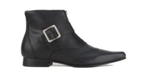 BLACK LEATHER GEORGE BOOT - WINKLEPICKER
