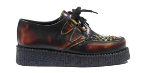 ORANGE CREEPER SHOES – SINGLE SOLE – WULFRUN - RUB-OFF LEATHER