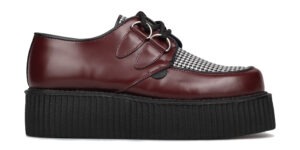 LEATHER WITH HOUNDSTOOTH CREEPER SHOE - DOUBLE SOLE - WULFRUN