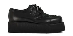 BLACK & GREEN DOUBLE SOLE CREEPER - WULFRUN