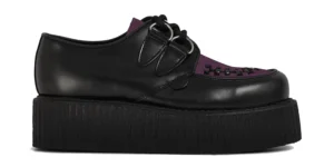 BLACK & PURPLE DOUBLE SOLE CREEPER - WULFRUN