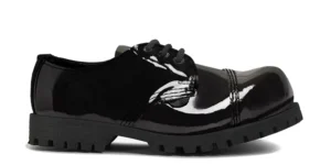 PATENT LEATHER STEEL CAP SHOE - TRACKER - SINGLE SOLE