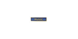 MUSIC ENAMEL BADGE - ENAMEL BADGE - BLUE