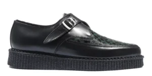 CREEPER SHOE WITH GREEN AND BLACK LEOPARD – SINGLE SOLE – APOLLO