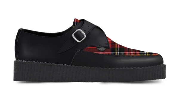 UM-P001 LEATHER TARTAN BLACK STEWART RED_1