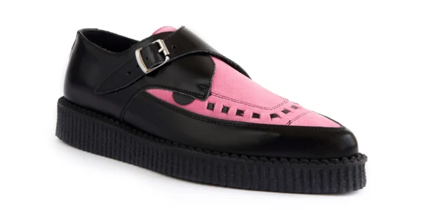 UM-P001X LEATHER SUEDE BLACK PINK_2