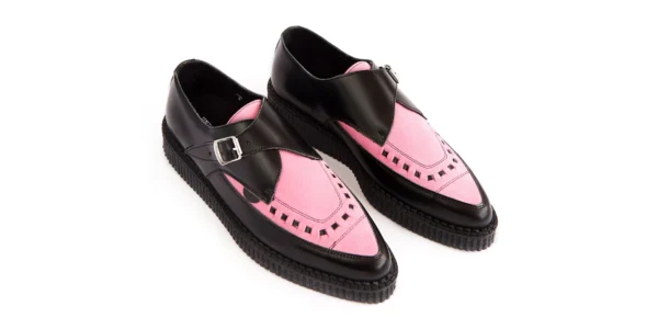 UM-P001X LEATHER SUEDE BLACK PINK_4