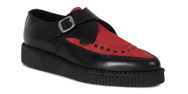 UM-P001X LEATHER SUEDE BLACK RED_2
