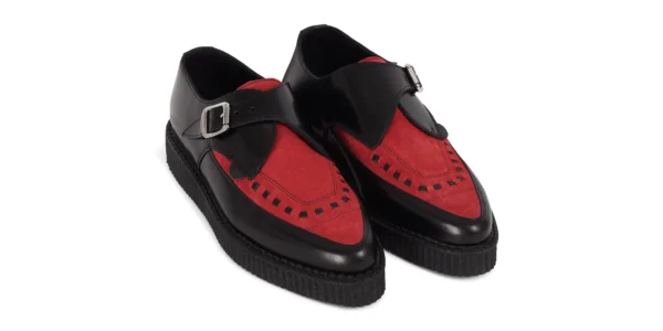 UM-P001X LEATHER SUEDE BLACK RED_4
