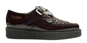 BURGUNDY PATENT CREEPER SHOE – SINGLE SOLE – APOLLO