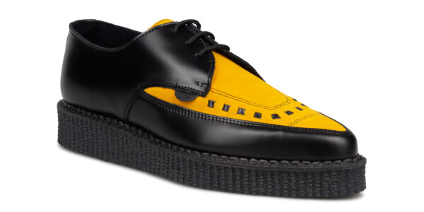 UM-P005X LEATHER SUEDE BLACK MUSTARD_2