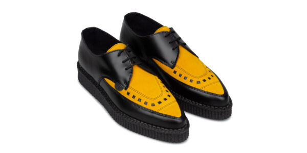 UM-P005X LEATHER SUEDE BLACK MUSTARD_4