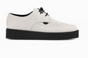 WHITE SUEDE CREEPERS SHOES