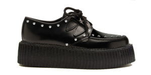 LEATHER AND STUDS DOUBLE SOLE CREEPER - WULFRUN