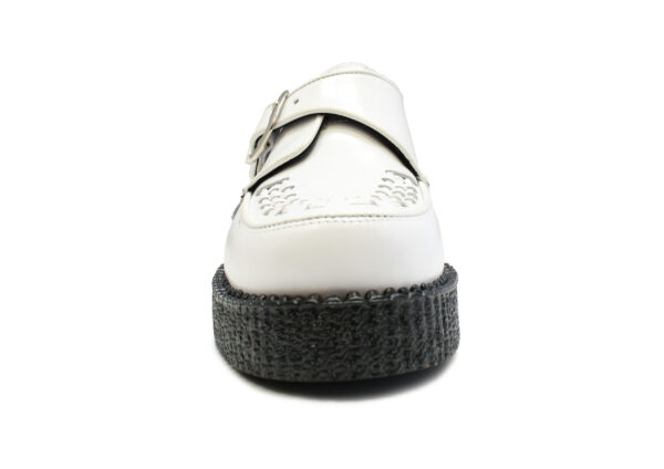 WHITE LEATHER CREEPER SHOE