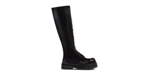 30 EYELET PARA BLACK LEATHER ORIGINAL STEEL CAP BOOTS - DOUBLE SOLE