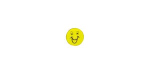 HAPPY FACE - ENAMEL BADGE - YELLOW