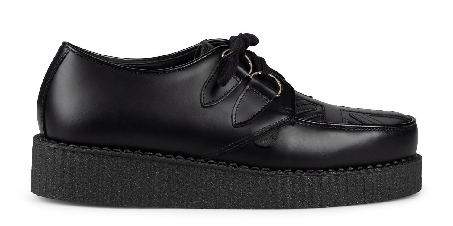 UK-C010 LEATHER UNION JACK BLACK BLACK_1