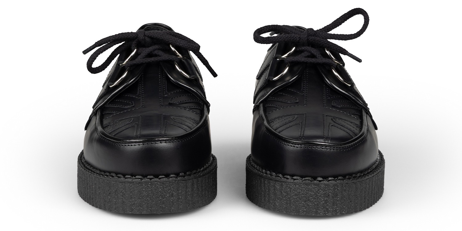 UK-C010 LEATHER UNION JACK BLACK BLACK_3