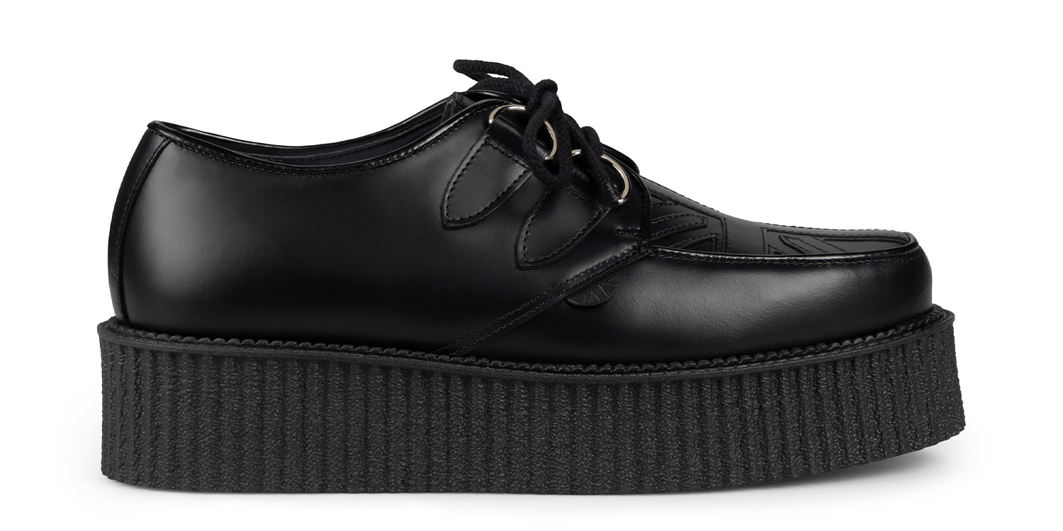 UK-D010 LEATHER UNION JACK BLACK BLACK_1