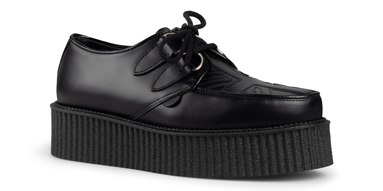 UK-D010 LEATHER UNION JACK BLACK BLACK_2