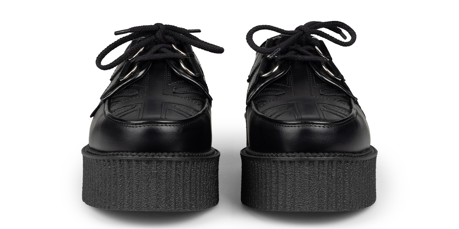 UK-D010 LEATHER UNION JACK BLACK BLACK_3
