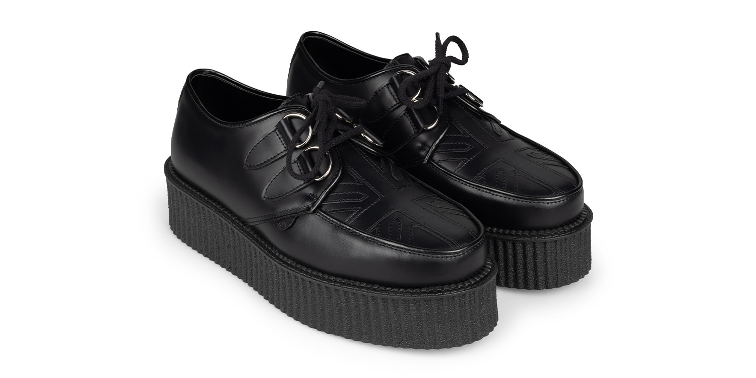 UK-D010 LEATHER UNION JACK BLACK BLACK_4