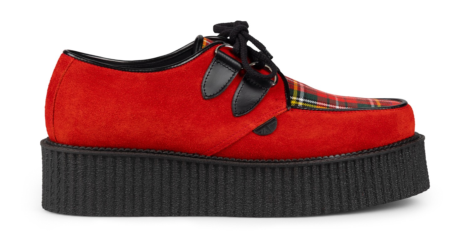 UK-D010 SUEDE TARTAN RED ROYAL STEWART_1