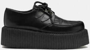 UNION JACK CREEPERS- DOUBLE SOLE - WULFRUN - BLACK LEATHER & BLACK UNION JACK - MADE IN THE U.K.