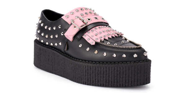 UM-PD104 GRAIN LEATHER BLACK PINK_2