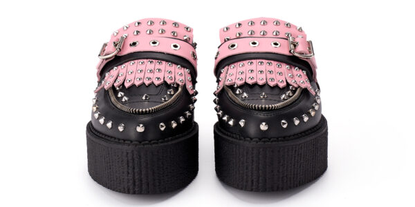 UM-PD104 GRAIN LEATHER BLACK PINK_3
