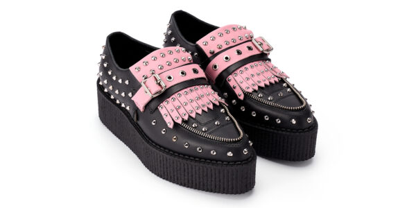 UM-PD104 GRAIN LEATHER BLACK PINK_4