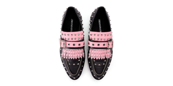 UM-PD104 GRAIN LEATHER BLACK PINK_5