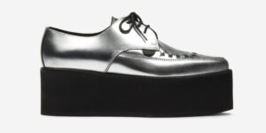 BARFLY CREEPER - GRAIN LEATHER-SILVER - TRIPLE SOLE