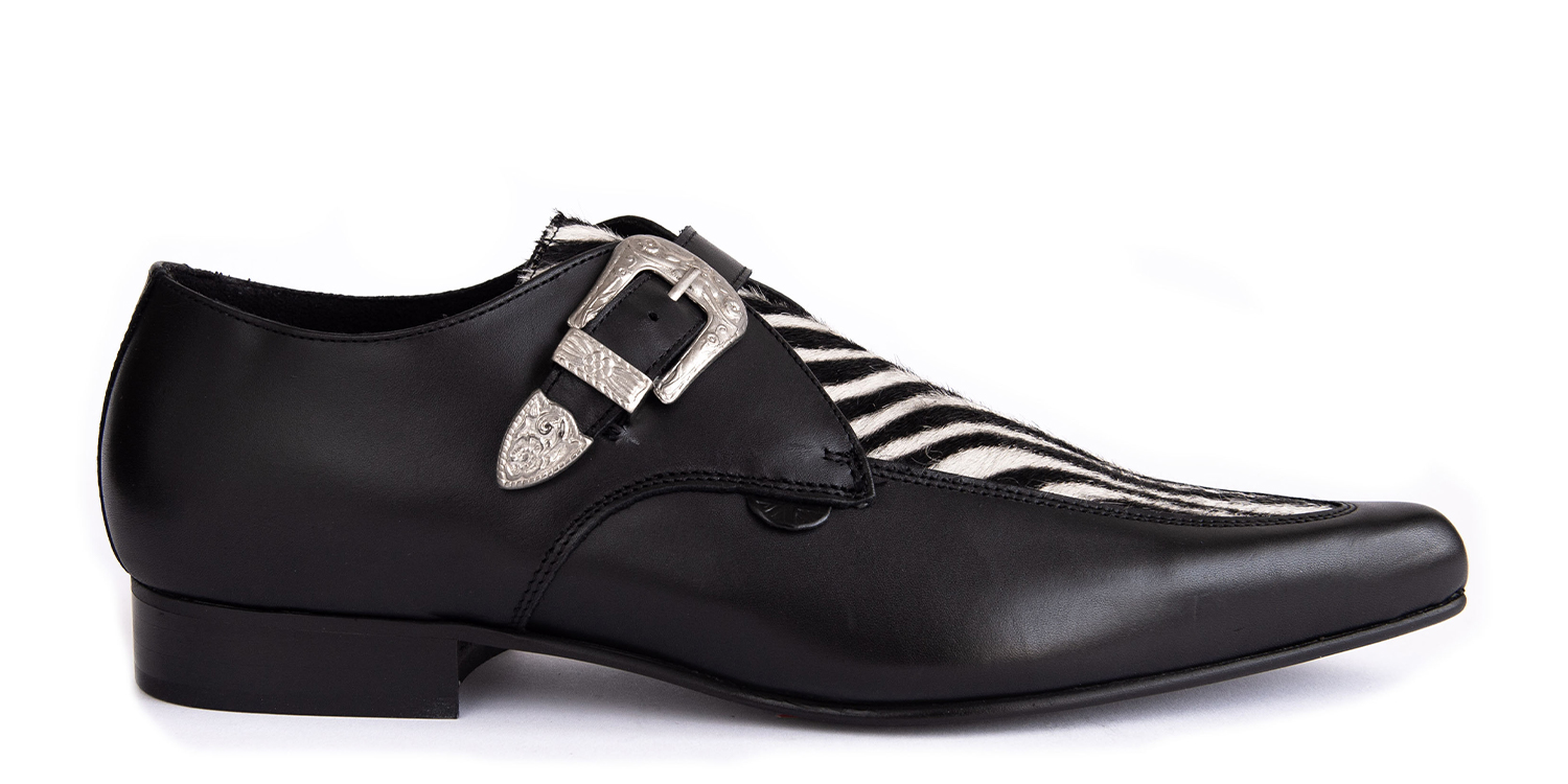 UM-466 LEATHER PONY BLACK BLACK&WHITE ZEBRA_1