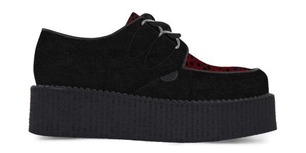 UM-D010 SUEDE PONY BLACK BLACK&RED LEO_1